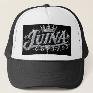 LUINA Luxury Diamond Crown Custom Name Gift Trucker Hat