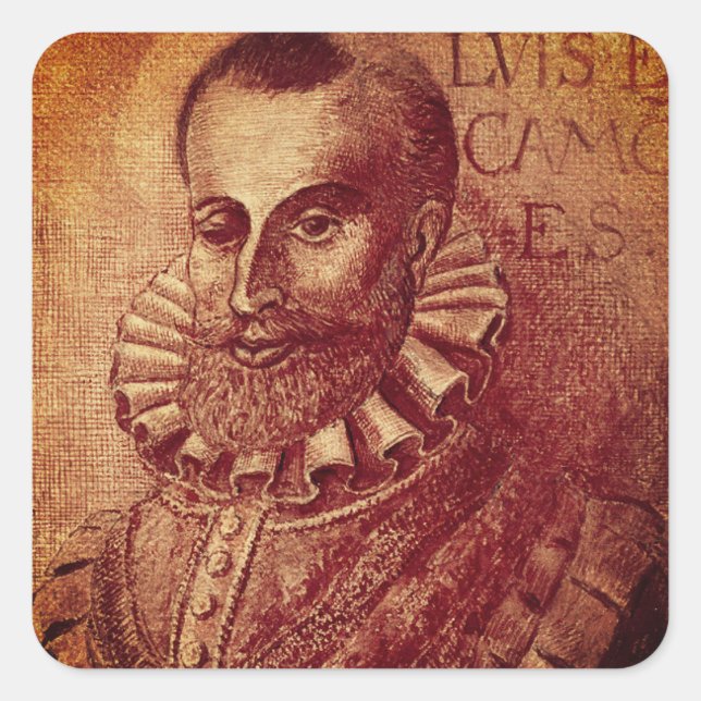 Luís de Camões Square Sticker (Front)