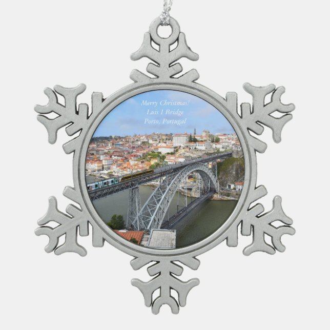 Luis I Bridge Porto Portugal Ornament (Front)