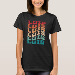 Luis Tie Dye Groovy Hippie 60s 70s Name Luis T-Shirt