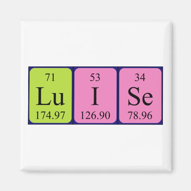 Luise periodic table name magnet (Front)