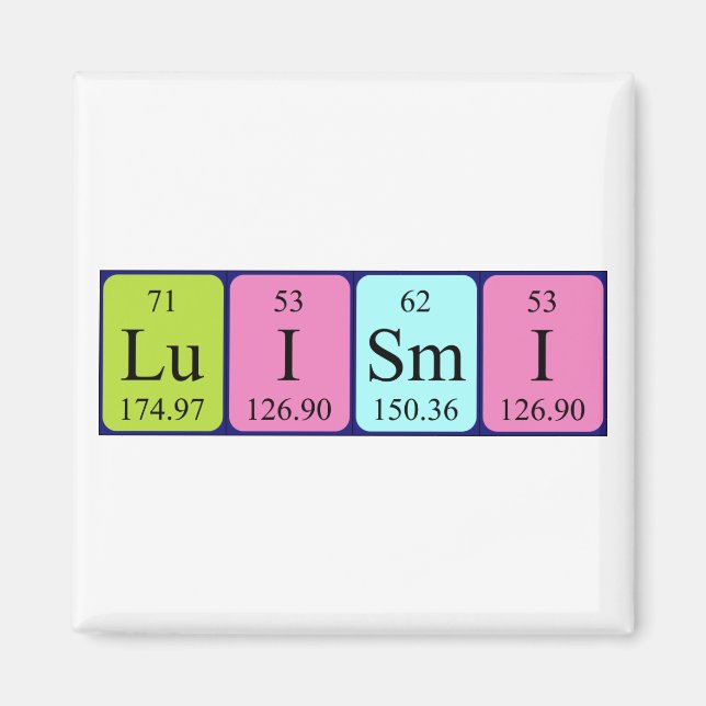 Luismi periodic table name magnet (Front)