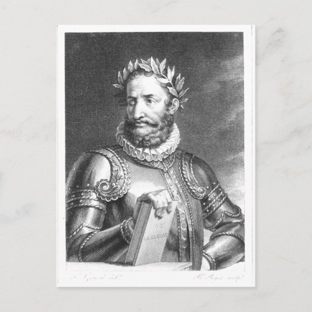 Luiz Vaz de Camoes  engraved by B. Roger Postcard (Front)