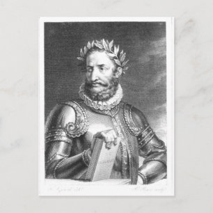 Luiz Vaz de Camoes  engraved by B. Roger Postcard