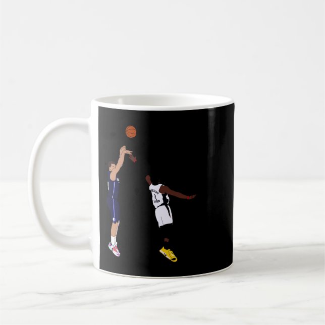 Luka Doncic Game Winner Over the Los Angeles Clipp Coffee Mug (Left)
