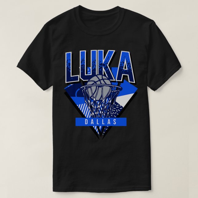 Luka Retro Dallas Basketball Throwback T-Shirt (Design Front)