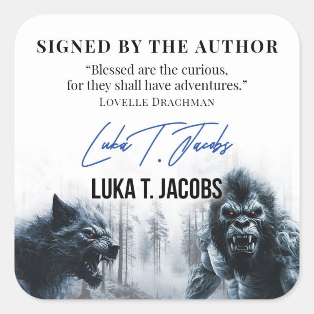 Luka T. Jacobs Author Bookplate Square Sticker (Front)