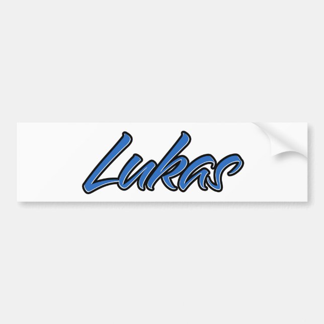Lukas Name blue Aufkleber Sticker Autoaufkleber (Front)