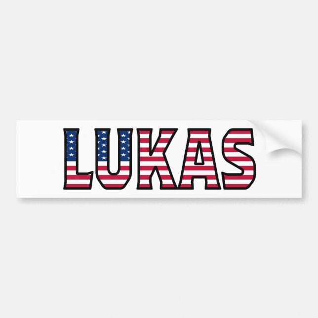 Lukas Name Vorname USA Aufkleber Sticker Auto (Front)