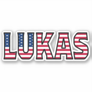 Lukas Name Vorname USA Sticker Stickerset
