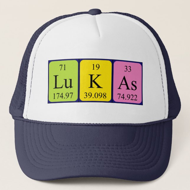 Lukas periodic table name hat (Front)