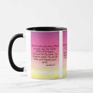 Luke 11:2 KJV Bible Verse Pic Two-Tone Mug