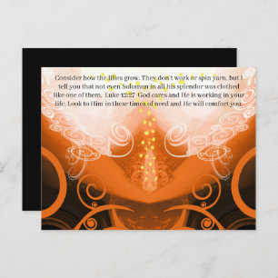 Luke 12:27 Consider how the lilies grow. Postcard