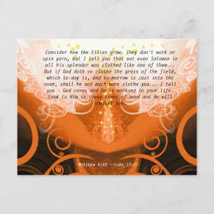 Luke 12:27 Consider how the lilies grow. Postcard
