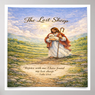 Luke 15 Parable Lost Sheep  Poster