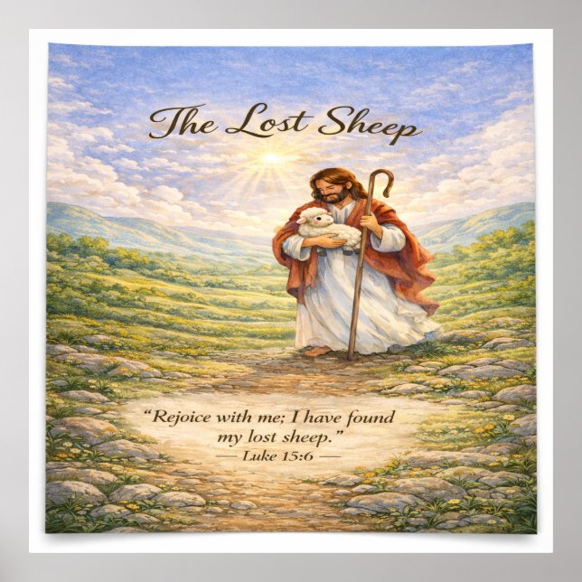 Luke 15 Parable Lost Sheep  Poster (Front)