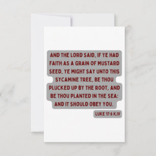 Luke 17:6 KJV Bible Scripture Greeting Card