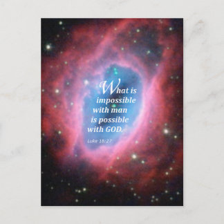 Luke 18:27 postcard