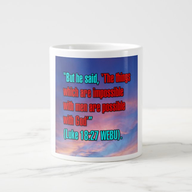 Luke 18:27 WEBU Mug (Front)