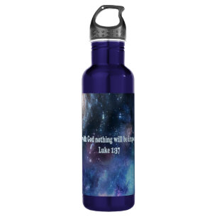 Luke 1:37 710 ml water bottle