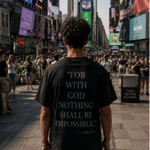 Luke 1:37 bible verse T-Shirt 