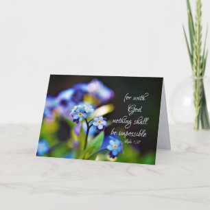 Luke 1:37 For with God nothing shall be impossible Card