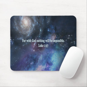 Luke 1:37 mouse pad