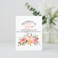 Luke 1:45 Blessed is She Floral Scripture