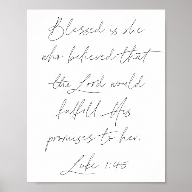 Luke 1:45 poster (Front)