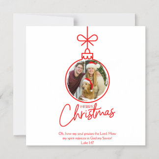 Luke 1:47 Christian Christmas Magnet Invitation 