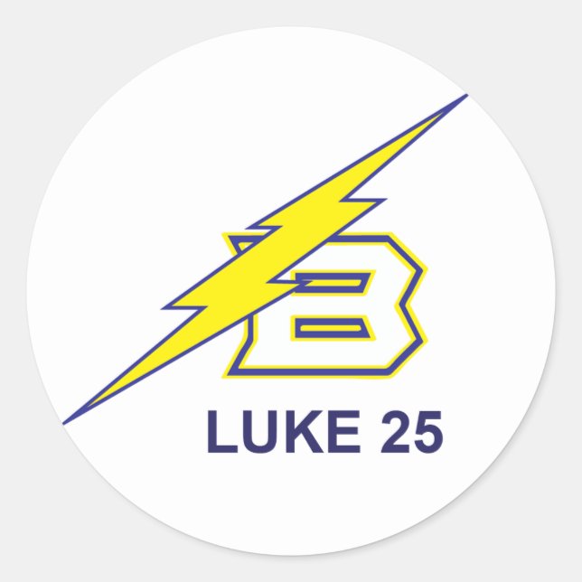 LUKE 25 CLASSIC ROUND STICKER (Front)