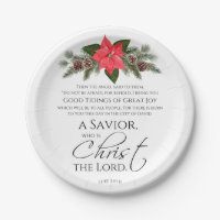 Luke 2:10-11 Poinsettia Christmas Scripture