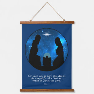 Luke 2:11 hanging tapestry
