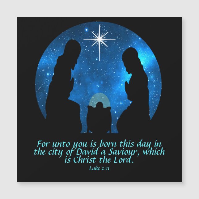 Luke 2:11  Magnetic Card (Front)