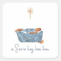 Luke 2:11 Minimalist Watercolor Nativity Christmas