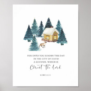 Luke 2:11 Nativity Poster