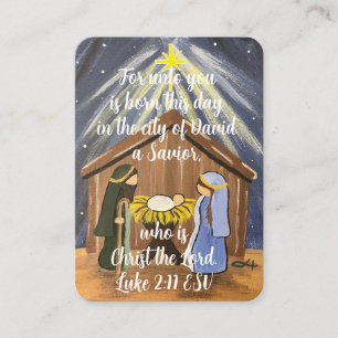 Luke 2:11 Nativity Scripture Business Cards