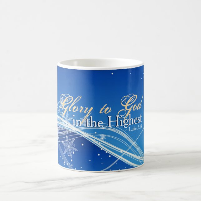 Luke 2:14 "Glory to God in the Highest" Christmas Coffee Mug (Center)