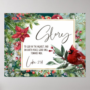 Luke 2:14, Glory to God in the Highest, Christmas Poster