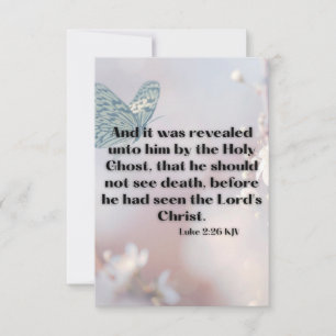 Luke 2:26 KJV Bible Scripture Pic Greeting Card