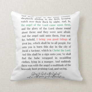 Luke 2:8-14 cushion