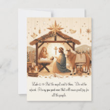Luke 2 Manger Scene Flat Card (Write your own)