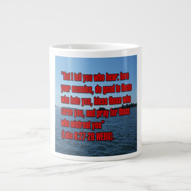 Luke 6:27-28 WEBU Mug (Front)