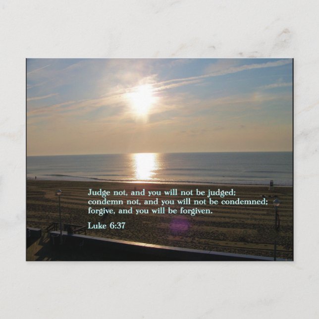 Luke 6:37  Sunrise Postcard (Front)