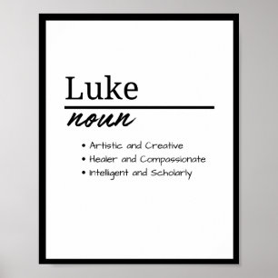 Luke, Boy Personalized Name Definition Poster