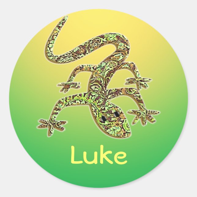Luke Gecko / Salamander / Lizard Sticker 1 (Front)