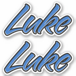 Luke name blue sticker sticker embroiderset
