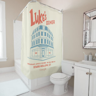 Luke’s Diner Stars Hollow Design Shower Curtain