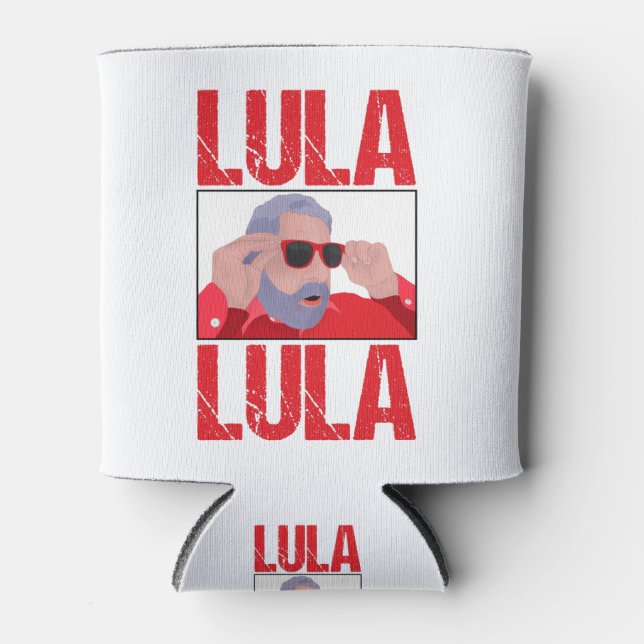 Lula Meme with Sunglasses Can Cooler (Front)