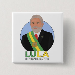 Lula Presidente 15 Cm Square Badge